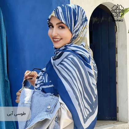 روسری نخ پنبه رنگی