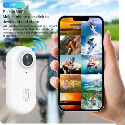 دوربین کوچک ورزشی وینز مدل ActionCam گیره‌ای و قابل آویز از گردن