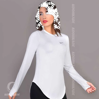 تونیک ورزشی یقه دار فینگردار NIKE