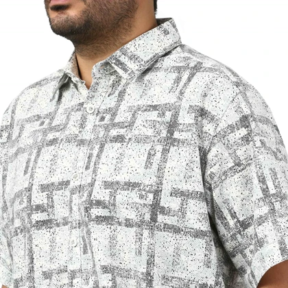 پیراهن آستین کوتاه طرح دار مردانه برند مد مدل 14212112
