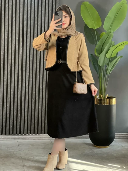 ست پیراهن و کت سحر کد 1590