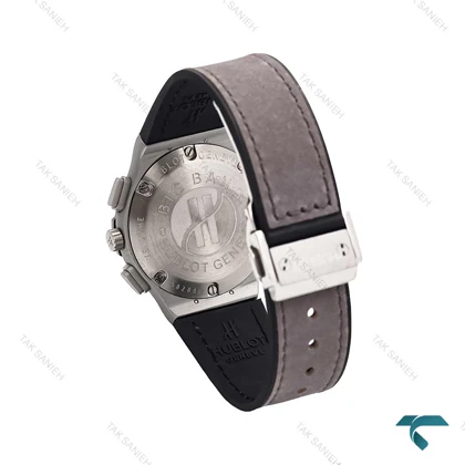 ساعت هابلوت زنانه سه موتوره طوسی صفحه اسکلتون Hublot-6419-L