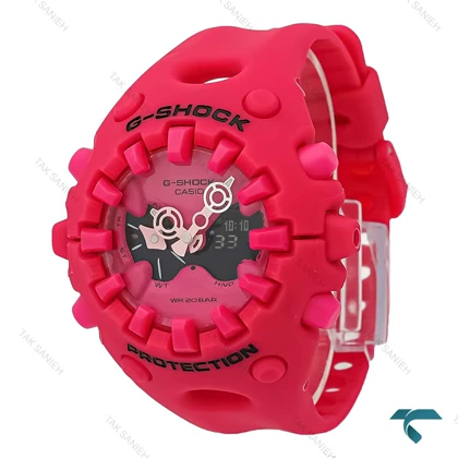 ساعت جیشاک کرونا سری GA-V01 مردانه صورتی GShock-8235-G
