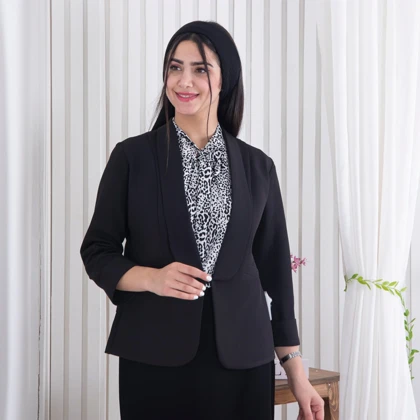 ست کت و شومیز یقه گره‌ای BENITA