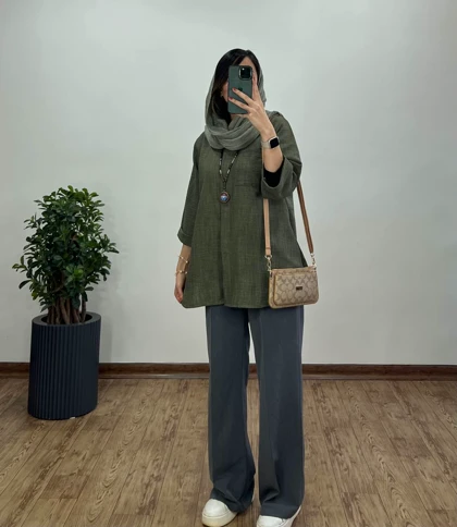 مانتو دکمه مخفی نازگل