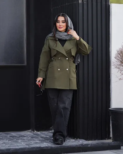 مدل بارانی 4دگمه بغل سگک کد 749
