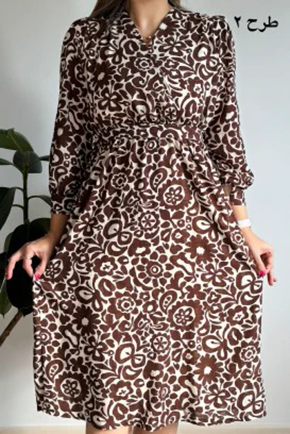 پیراهن حریر سرمه سری 17