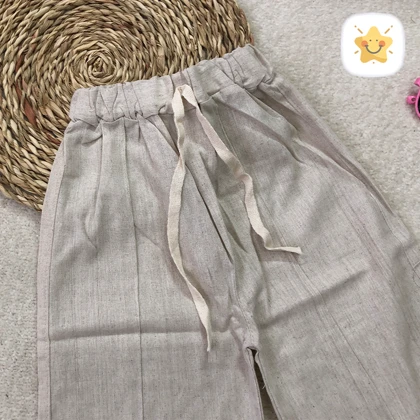 کراپ شلوار لینن دخترانه پارچه خارجی چاپ خرس 4 تا 14 سال