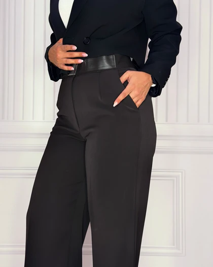 خرید شلوار بگ کرپ هرمس قهوه ای زنانه Women's Brown Hermes Baggy Pants کد 913700