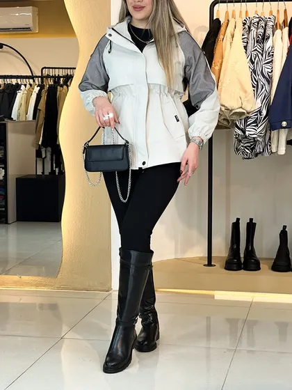 بارانی کوتاه دوجیب استخوانی 010205
