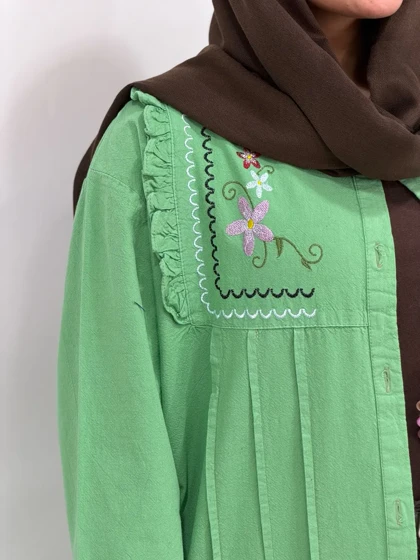 مانتو لینن گلدوزی پوپک 2
