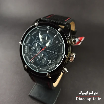 ساعت مچی مردانه اورجینال موتور ژاپنی برند مینی فوکوس سه موتور مدل Mf0161G.04 بند چرم