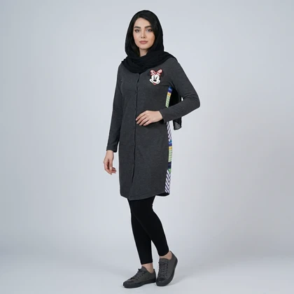 مانتو زنانه پاییزه طرح میکی موس وارداتی کد 176