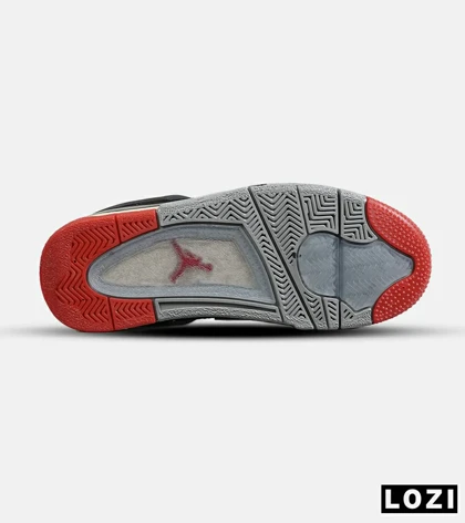 کفش کتانی ساق‌دار مردانه و زنانه مشکی قرمز آبی NIKE jordan 4 مدل 7720