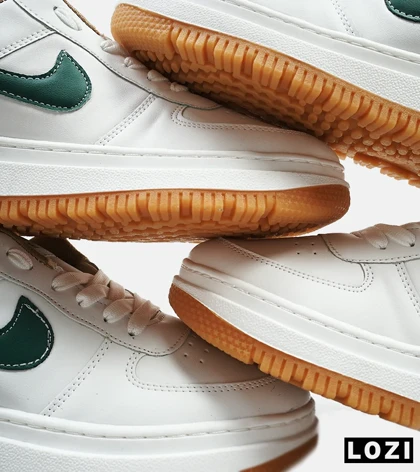 کفش مردانه و زنانه سفید سبز NIKE AIR FORCE مدل 2092