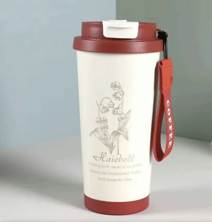 تراول ماگ دوحالته گل‌دار 500 میل