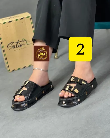 دمپایی روفرشی زنانه 2 سگک
