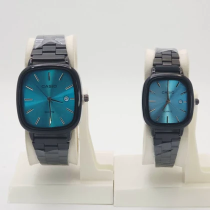 ساعت مچی ست مردانه و زنانه کاسیو اولدمانی Casio با موتور کوارتز و تاریخ دار