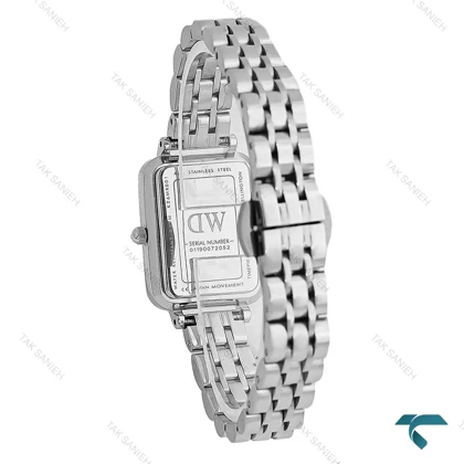 ساعت دنیل ولینگتون زنانه مستطیلی سیلور صفحه سفید ایندکس نگین DW-8928-L