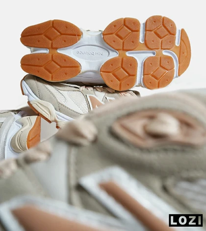 کفش کتانی زنانه کرم گلبهی NEW BALANCE 9060