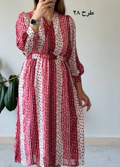 پیراهن حریر سرمه سری 11