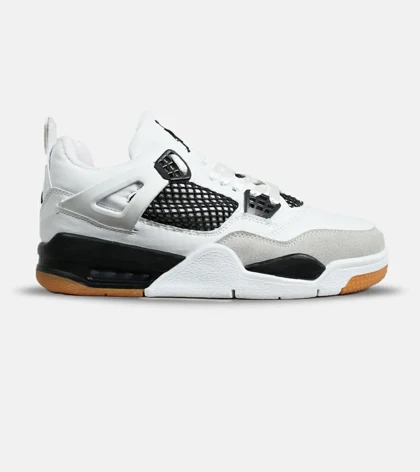 کتانی ساق‌دار زنانه و مردانه سفید مشکی Nike air jordan 4