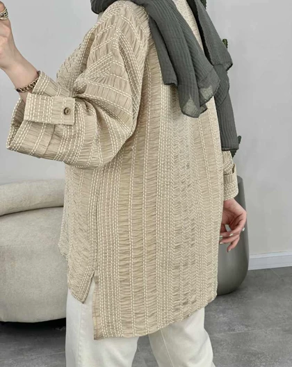 شومیز جلو بسته کوک دوزی شده(70)کد3510