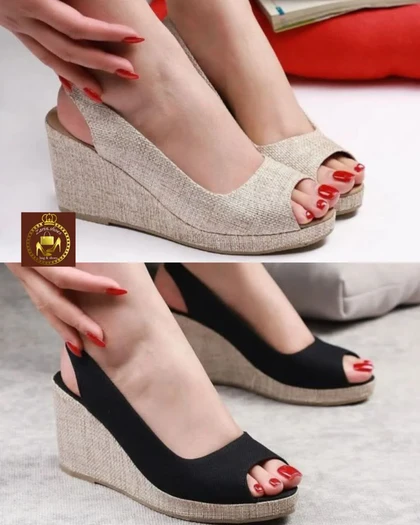 کفش صندل لژدار حصیری زنانه