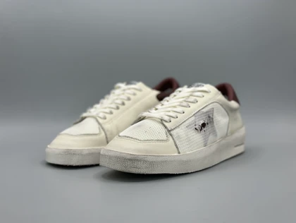 کتانی گلدن گوس استاردن کرم زرشکی/Golden Goose Stardan