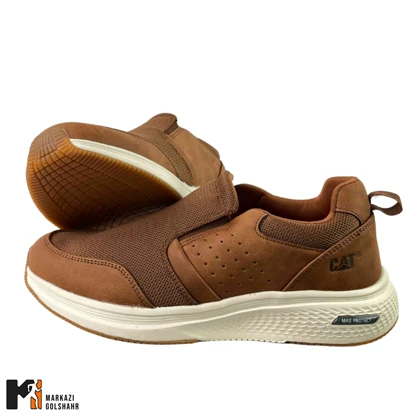 کفش مردانه CAT قهوه ای بدون بند
