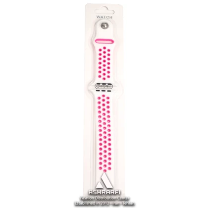 بند سیلیکونی سوراخ دار سفید Smart Watch Strap PW1