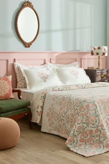سرویس روتختی دو نفره Karaca Home مدل Raveni Düet پنبه پلی‌استر - چندرنگ