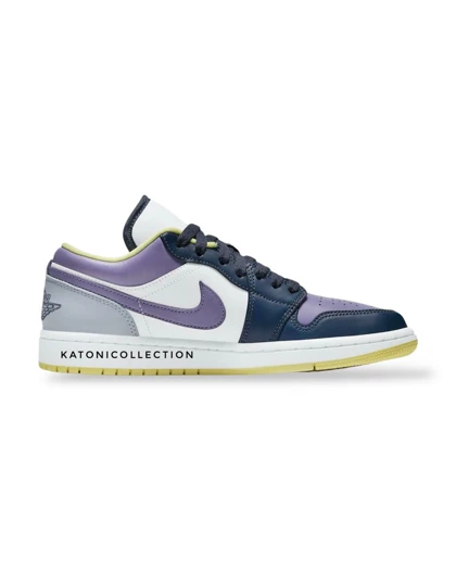 کتانی ویتنامی نایک ایر جردن وان لو میس مچ مجنتا nike air jordan 1 low mismatched purple magneta