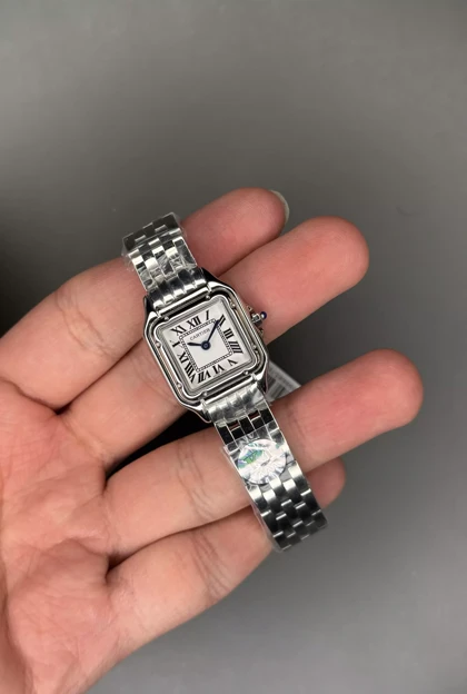 ساعت مچی کارتیه پنتر بند سیلور صفحه سفید Cartier Panthere