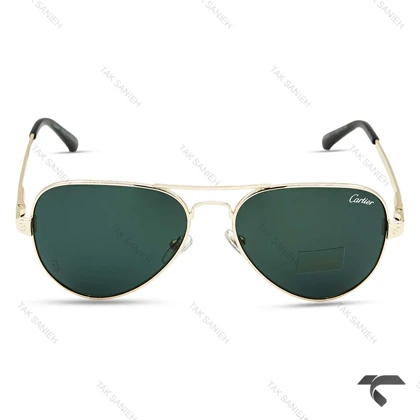 عینک آفتابی خلبانی کارتیه مردانه P2863-1 قاب طلایی Cartier-9967-G