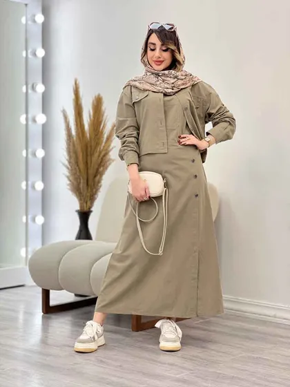 ست کت و سارافون جیب نما