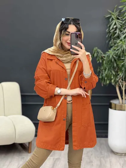 مانتو دو جیب برش‌دار سرو