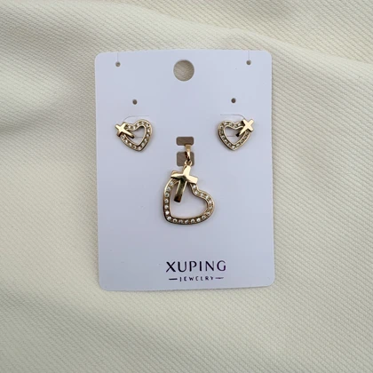 نیم ست صلیب قلبی ژوپینگ بدون زنجیر