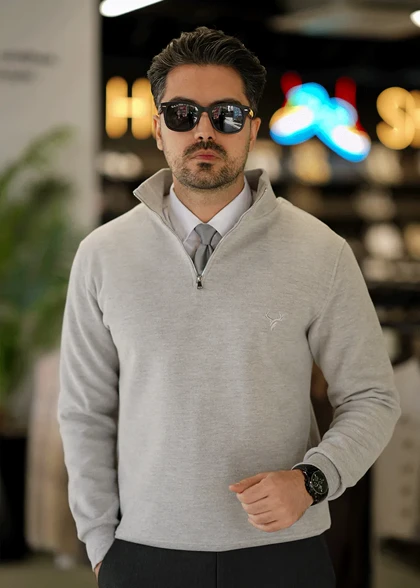 سلانیک نیم زیپ گوزنی