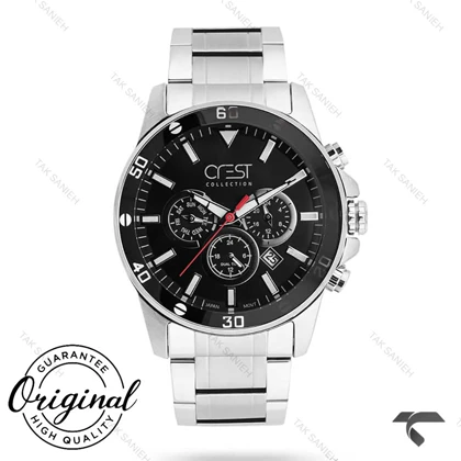 ساعت کرست مردانه 6262-2 صفحه مشکی Crest-10869-G
