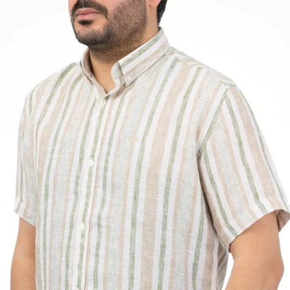 پیراهن آستین کوتاه کنفی مردانه تن کوک مدل 1211102