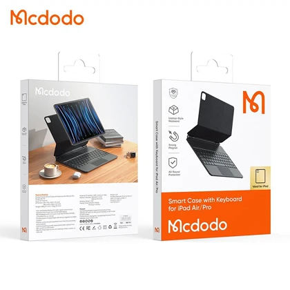 کاور کتابی هوشمند مگنتی کیبورد دار آیپد پرو 12.9 و 13 اینچ مک دودو KB-7191