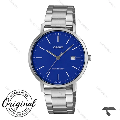 ساعت مچی کاسیو MTP-VT05D-2E مردانه سیلور صفحه آبی کاربنی Casio-10786-G