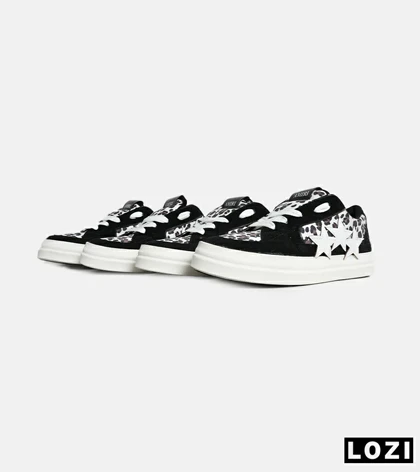 کفش اسنیکرزمشکی طوسی سفید Amiri Stars v2 مدل 7070