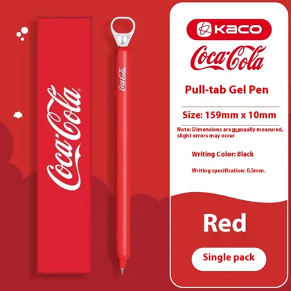 خودکار مشکی ژله ای کاکو KACO مدل K1062 POPUP نوک 0.5 میلی متری طرح نوشابه