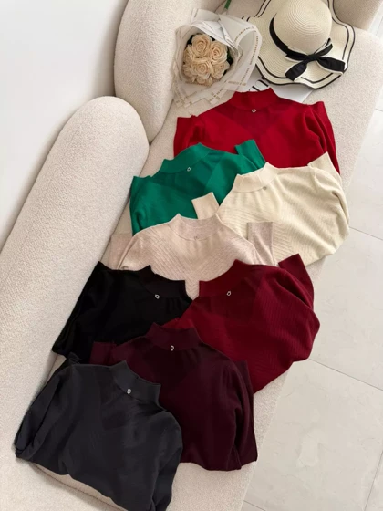 بلوز بافت ساده a3586