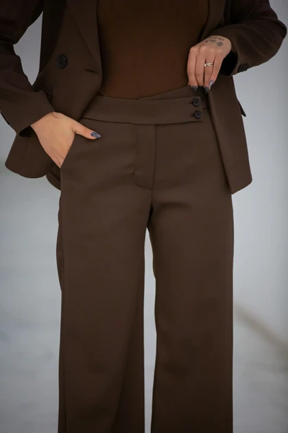 شلوار زنانه بلدینگ دکمه نما