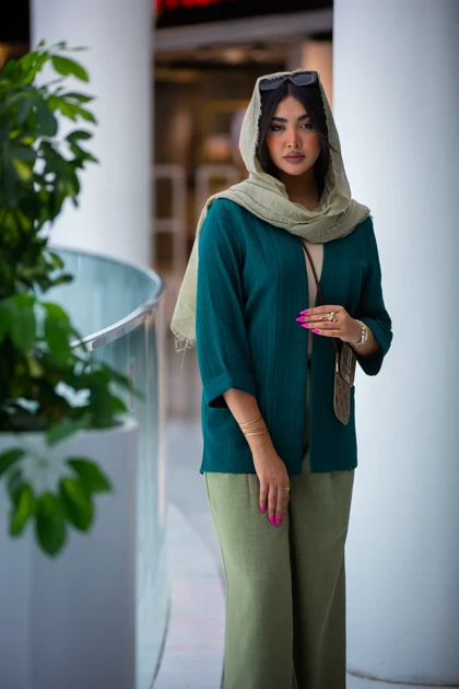 مانتو راه راه یقه شالی New