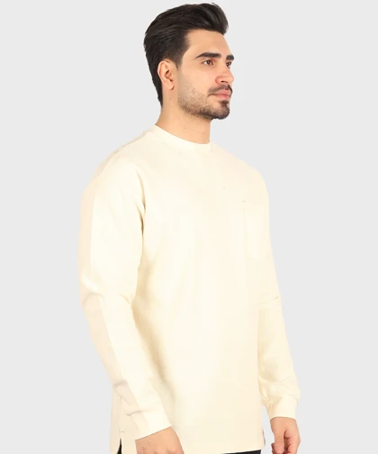 تیشرت آستین بلند مردانه بافت ریز 5294