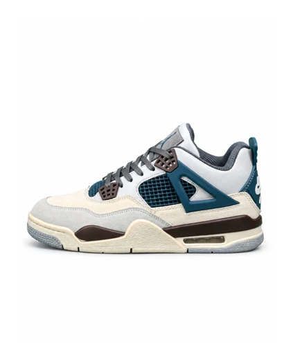 کفش کتانی مردانه مدل نایکی جرن فور کله غازی کرم Nike jordan 4